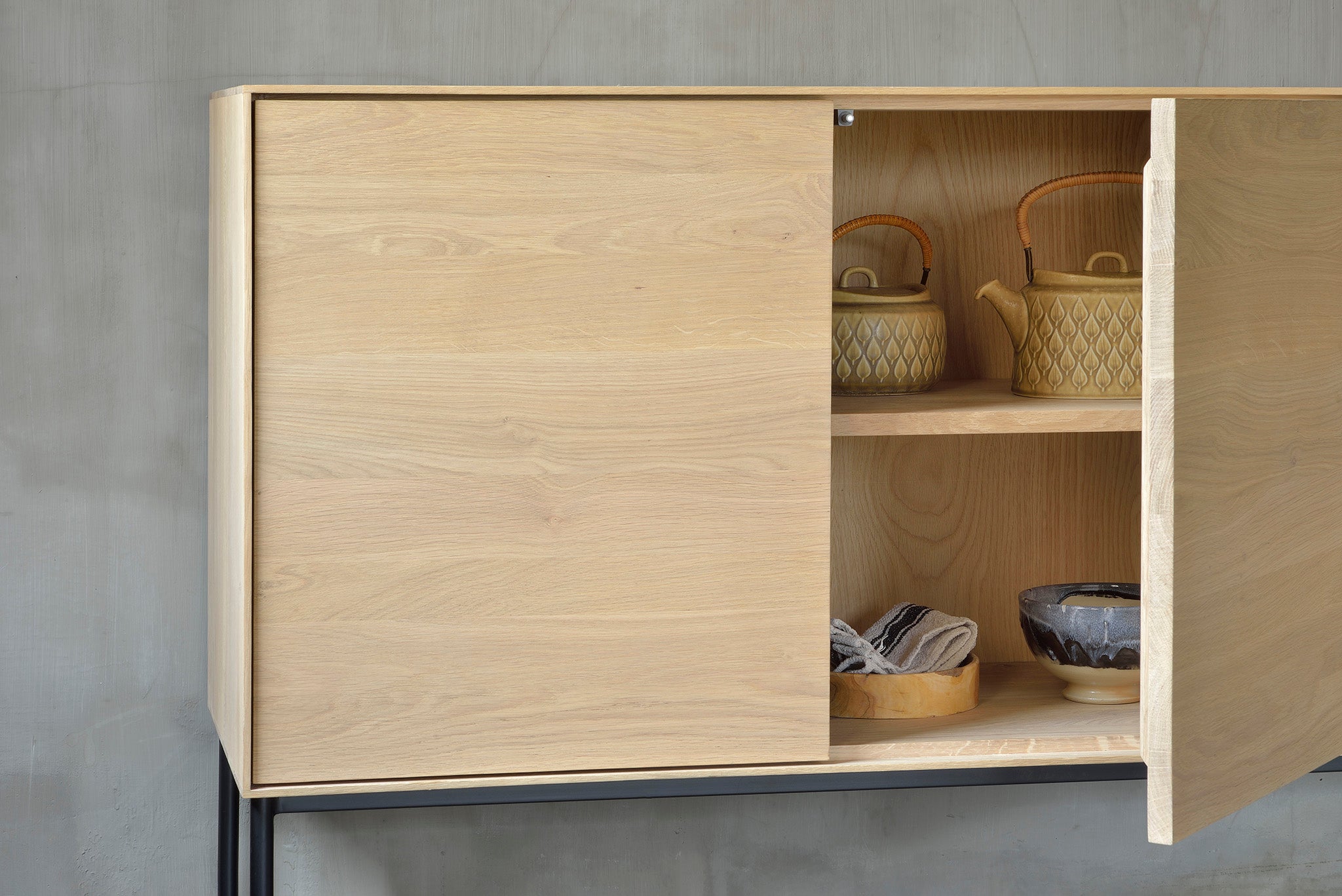 比利時原裝進口實木傢俬 - 收納系列 - Whitebird系列橡木三門餐具櫃