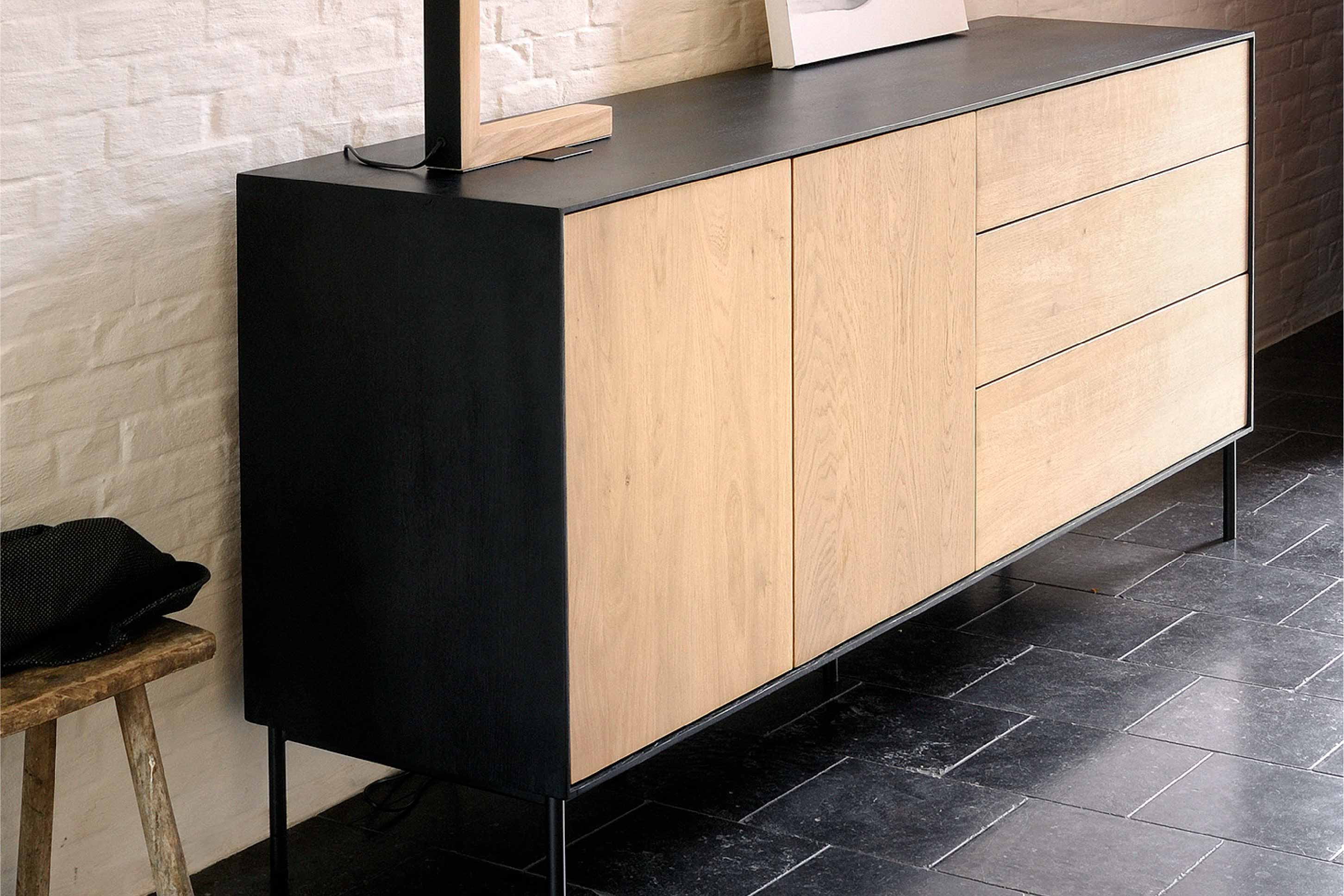 比利時原裝進口實木傢俬 -  收納系列 - Blackbird系列橡木兩門餐具櫃