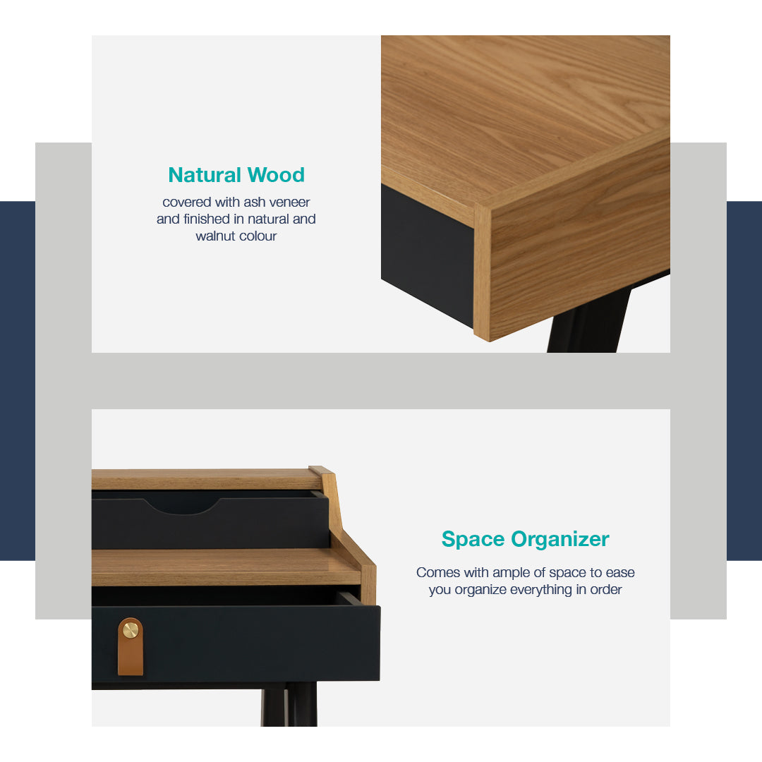 馬來西亞原裝進口實木傢俬 - LU系列 - CASTOR書桌