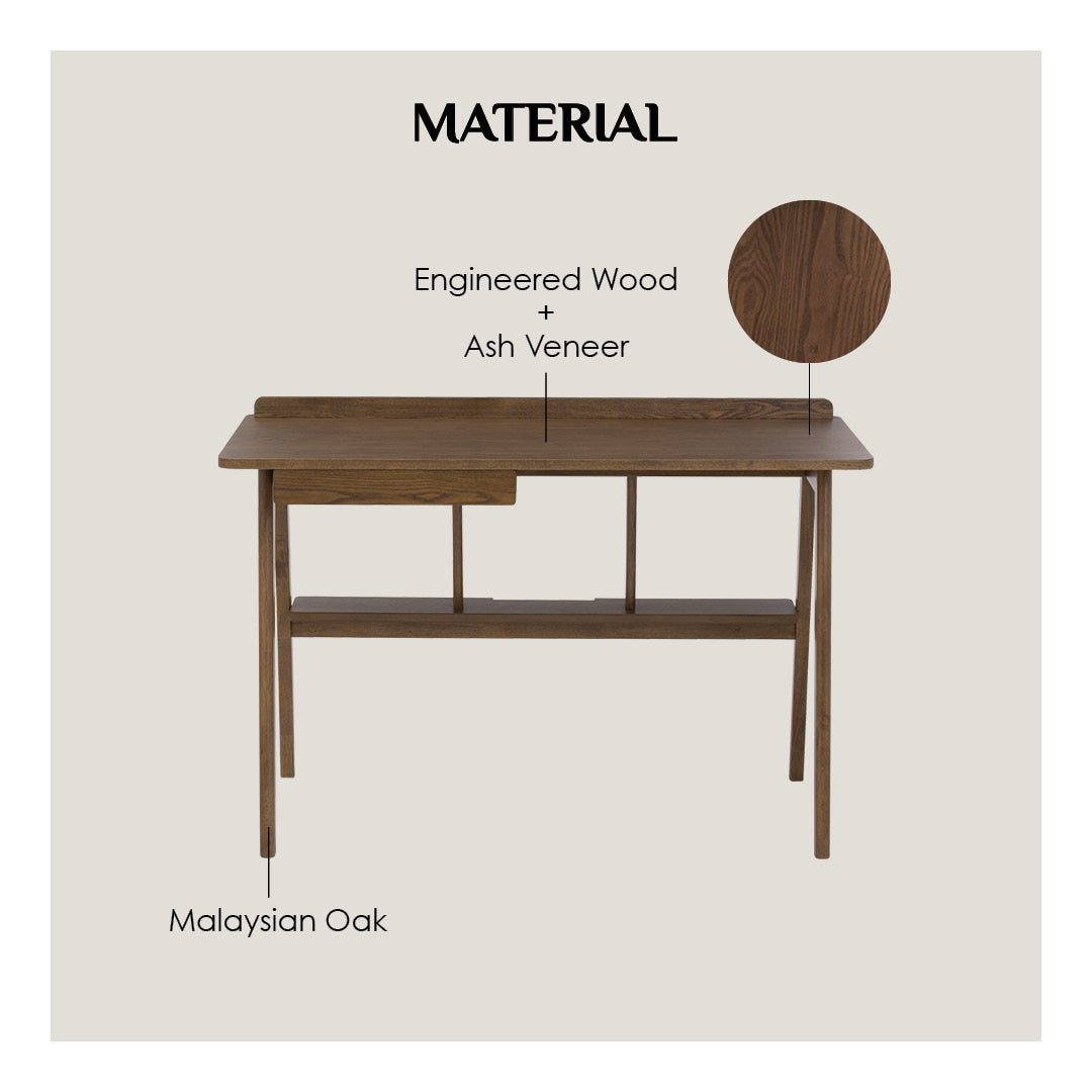 馬來西亞原裝進口實木傢俬 - NZ系列 - COLT工作書桌