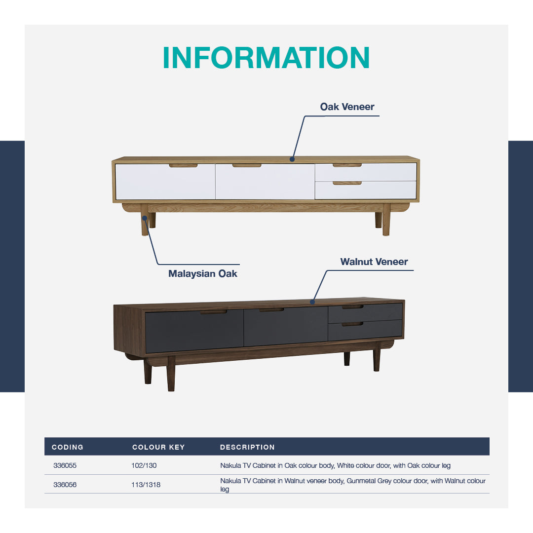 馬來西亞原裝進口實木傢俬 - LU系列 - NAKULA 1.8米電視櫃